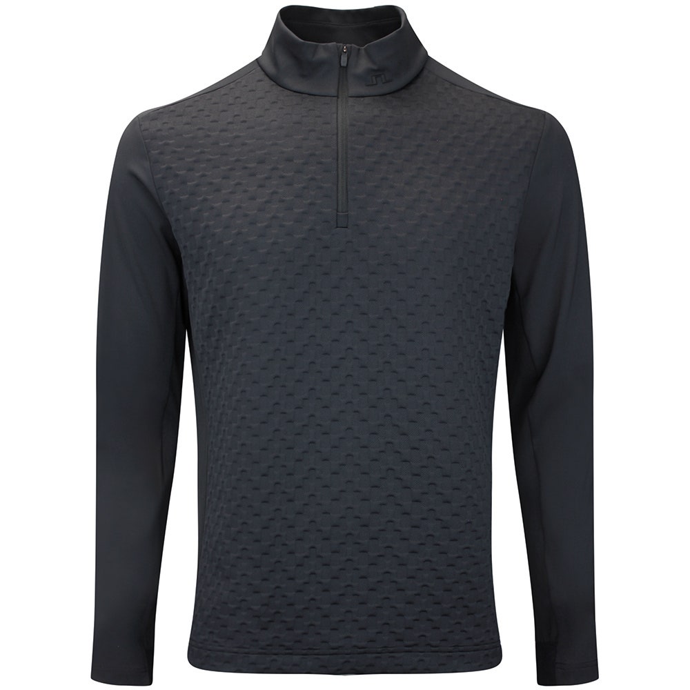 J.Lindeberg Golf Pullover - Lassy QZ Mid - Black AW26