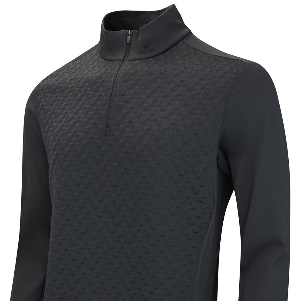 J.Lindeberg Golf Pullover - Lassy QZ Mid - Black AW26