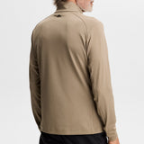 J.Lindeberg Golf Pullover - Lassy QZ Mid - Brindle AW26