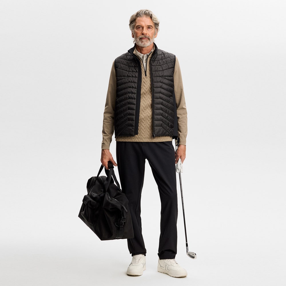 J.Lindeberg Golf Pullover - Lassy QZ Mid - Brindle AW26