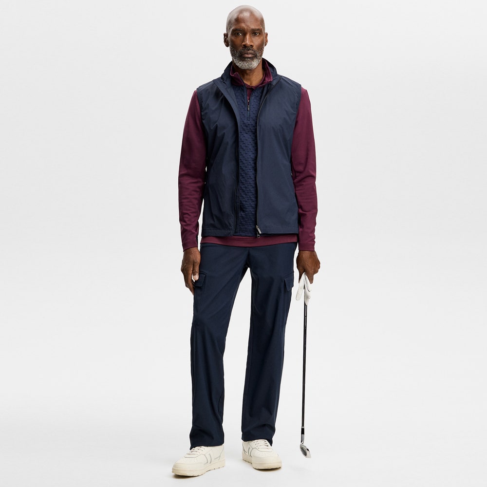J.Lindeberg Golf Pullover - Lassy QZ Mid - Winetasting AW26