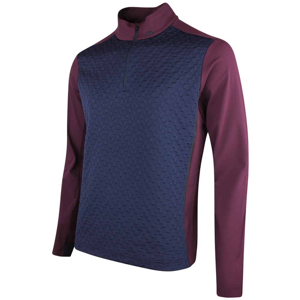 J.Lindeberg Golf Pullover - Lassy QZ Mid - Winetasting AW26