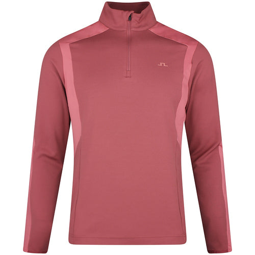 J.Lindeberg Golf Pullover - Lukas QZ - Apple Butter SS26