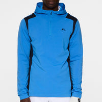 J.Lindeberg Golf Pullover - Lukas QZ Hoodie - Sonic Blue AW25