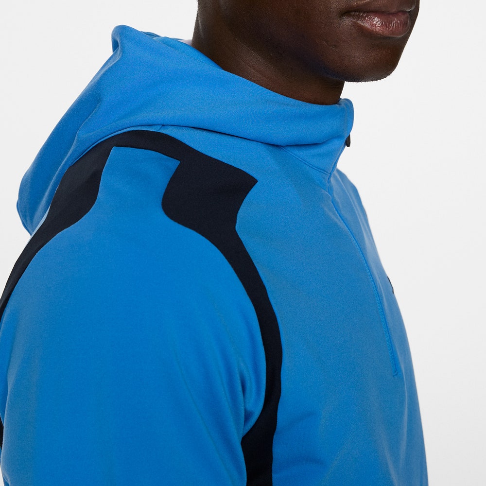 J.Lindeberg Golf Pullover - Lukas QZ Hoodie - Sonic Blue AW25