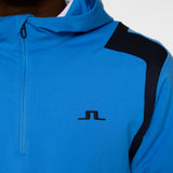 J.Lindeberg Golf Pullover - Lukas QZ Hoodie - Sonic Blue AW25