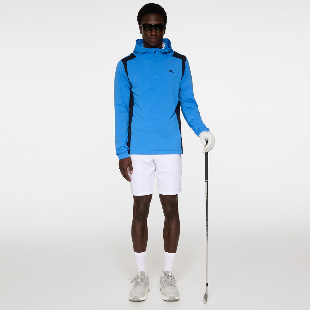 J.Lindeberg Golf Pullover - Lukas QZ Hoodie - Sonic Blue AW25
