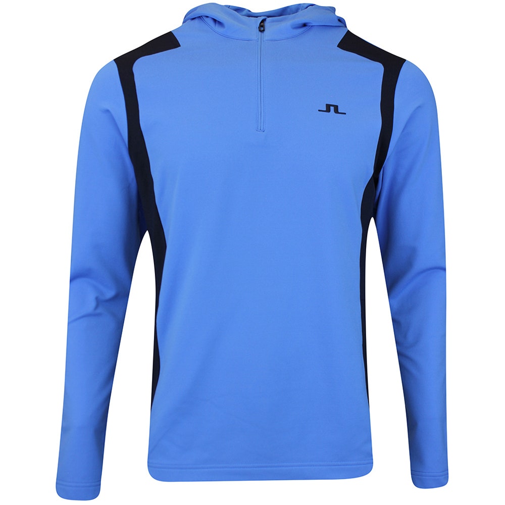 J.Lindeberg Golf Pullover - Lukas QZ Hoodie - Sonic Blue AW25