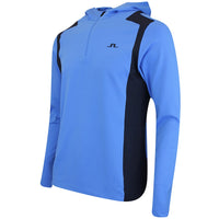 J.Lindeberg Golf Pullover - Lukas QZ Hoodie - Sonic Blue AW25