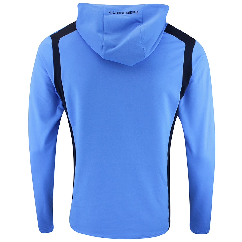 J.Lindeberg Golf Pullover - Lukas QZ Hoodie - Sonic Blue AW25