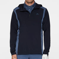 J.Lindeberg Golf Pullover - Lukas QZ Hoodie - Vintage Indigo AW25