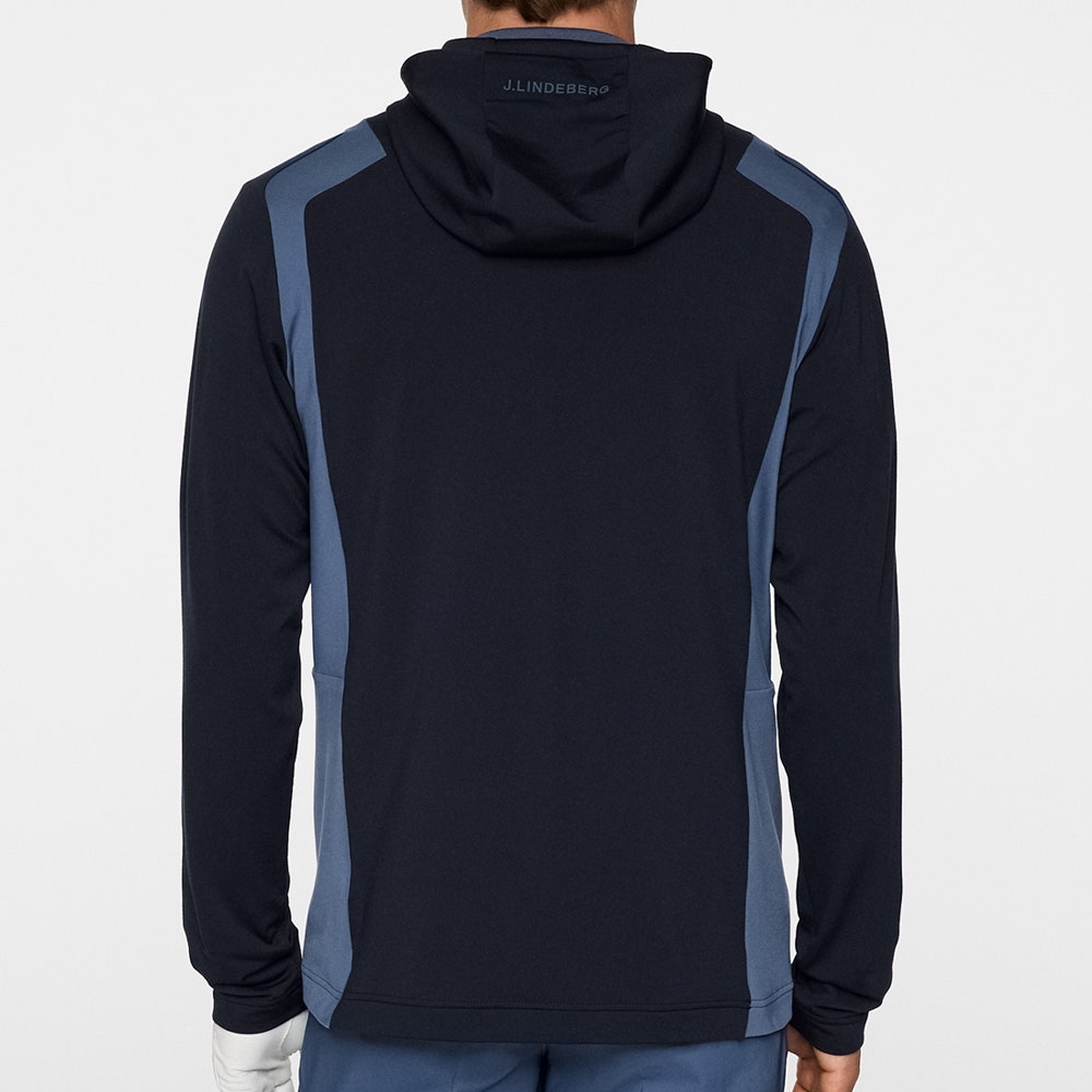 J.Lindeberg Golf Pullover - Lukas QZ Hoodie - Vintage Indigo AW25
