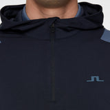 J.Lindeberg Golf Pullover - Lukas QZ Hoodie - Vintage Indigo AW25