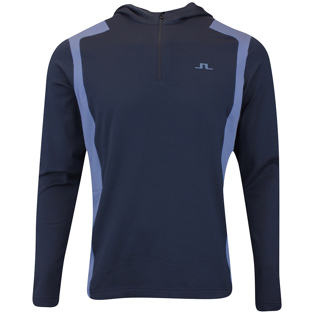 J.Lindeberg Golf Pullover - Lukas QZ Hoodie - Vintage Indigo AW25