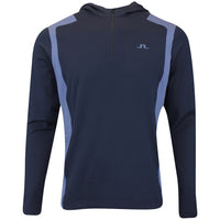 J.Lindeberg Golf Pullover - Lukas QZ Hoodie - Vintage Indigo AW25