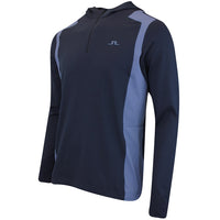 J.Lindeberg Golf Pullover - Lukas QZ Hoodie - Vintage Indigo AW25