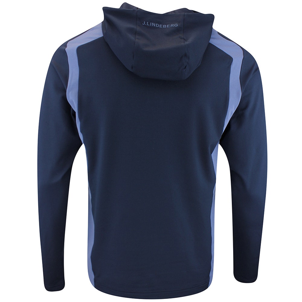 J.Lindeberg Golf Pullover - Lukas QZ Hoodie - Vintage Indigo AW25