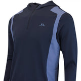J.Lindeberg Golf Pullover - Lukas QZ Hoodie - Vintage Indigo AW25