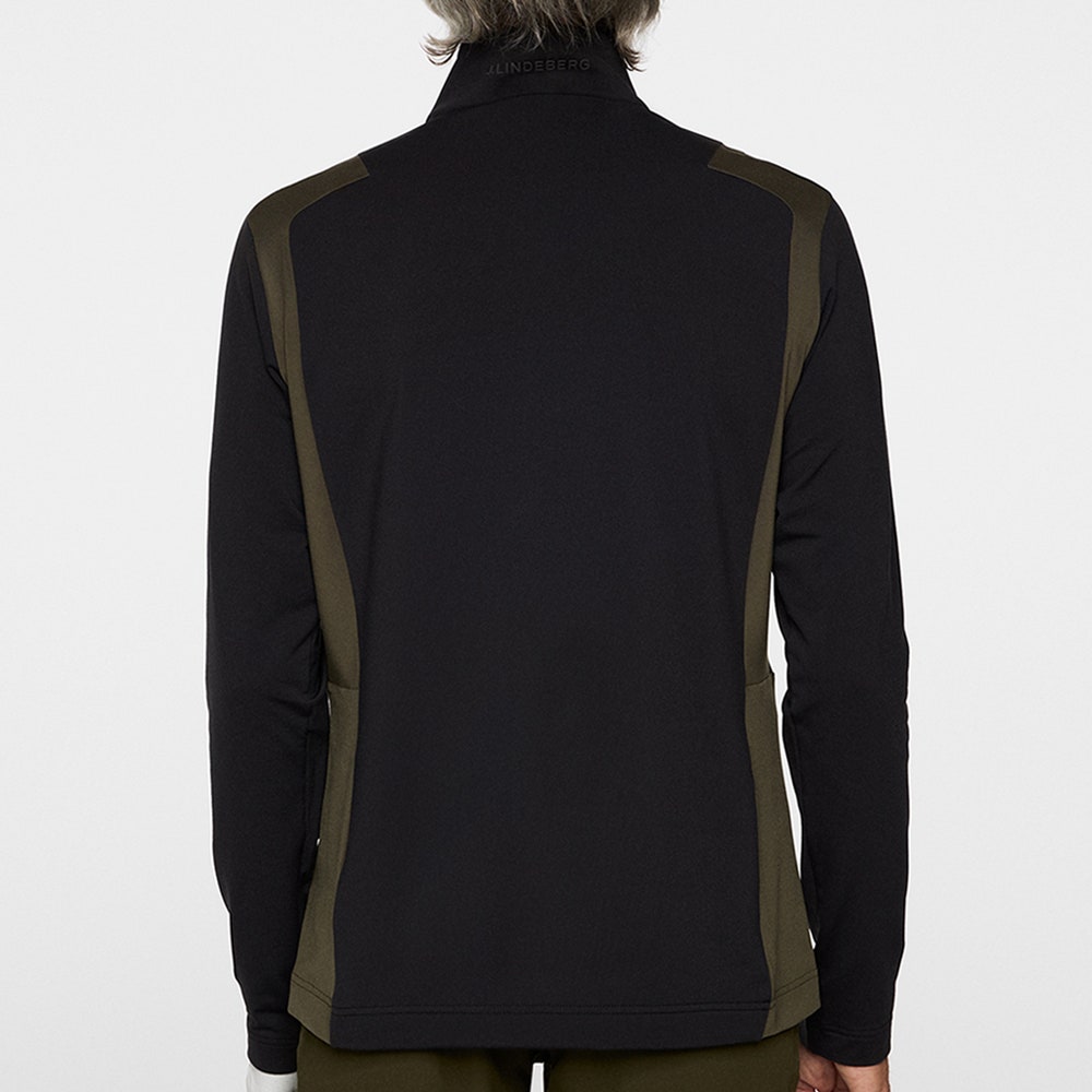 J.Lindeberg Golf Pullover - Lukas QZ Mid - Black AW25