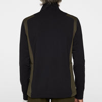 J.Lindeberg Golf Pullover - Lukas QZ Mid - Black AW25