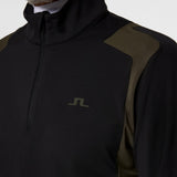 J.Lindeberg Golf Pullover - Lukas QZ Mid - Black AW25