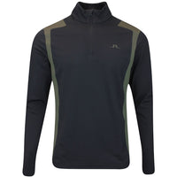 J.Lindeberg Golf Pullover - Lukas QZ Mid - Black AW25