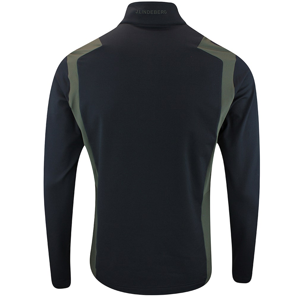 J.Lindeberg Golf Pullover - Lukas QZ Mid - Black AW25