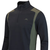 J.Lindeberg Golf Pullover - Lukas QZ Mid - Black AW25