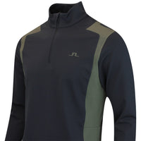 J.Lindeberg Golf Pullover - Lukas QZ Mid - Black AW25