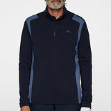 J.Lindeberg Golf Pullover - Lukas QZ Mid - Vintage Indigo AW25