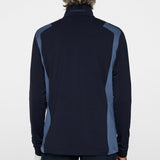 J.Lindeberg Golf Pullover - Lukas QZ Mid - Vintage Indigo AW25