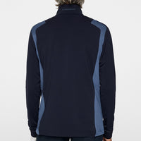 J.Lindeberg Golf Pullover - Lukas QZ Mid - Vintage Indigo AW25