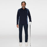 J.Lindeberg Golf Pullover - Lukas QZ Mid - Vintage Indigo AW25