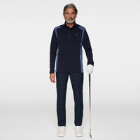 J.Lindeberg Golf Pullover - Lukas QZ Mid - Vintage Indigo AW25