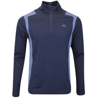 J.Lindeberg Golf Pullover - Lukas QZ Mid - Vintage Indigo AW25