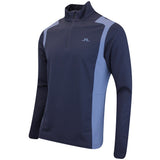 J.Lindeberg Golf Pullover - Lukas QZ Mid - Vintage Indigo AW25