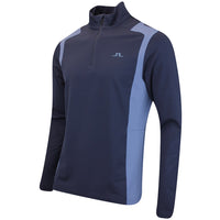 J.Lindeberg Golf Pullover - Lukas QZ Mid - Vintage Indigo AW25