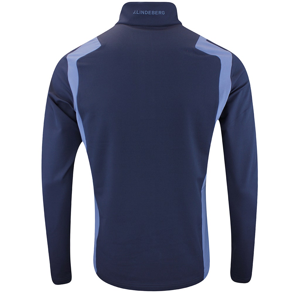 J.Lindeberg Golf Pullover - Lukas QZ Mid - Vintage Indigo AW25