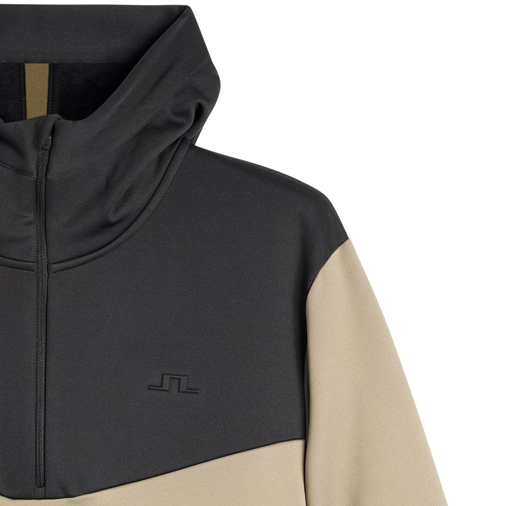 J.Lindeberg Golf Pullover - Maclean QZ Hoodie - Brindle AW26