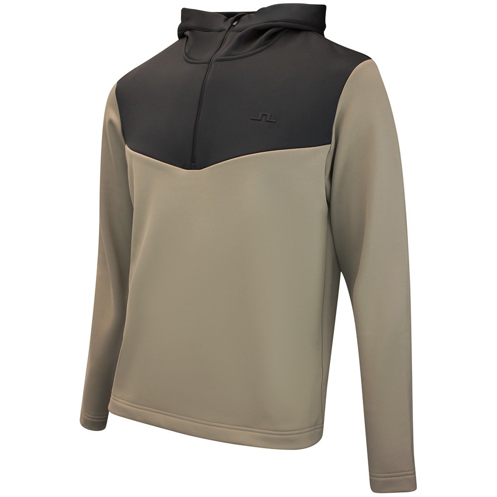 J.Lindeberg Golf Pullover - Maclean QZ Hoodie - Brindle AW26