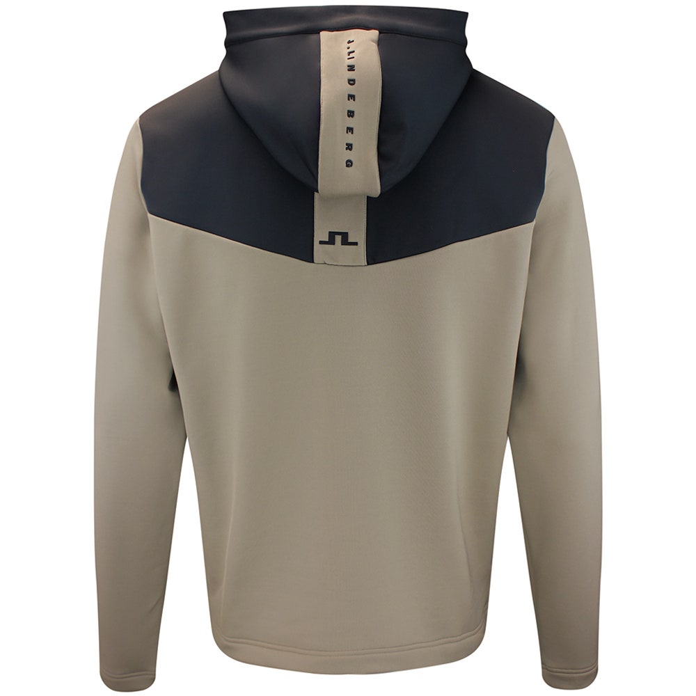 J.Lindeberg Golf Pullover - Maclean QZ Hoodie - Brindle AW26
