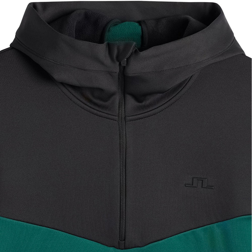 J.Lindeberg Golf Pullover - Maclean QZ Hoodie - Forest Biome AW26