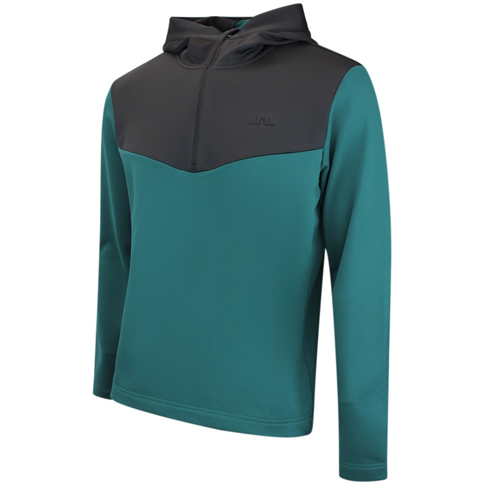 J.Lindeberg Golf Pullover - Maclean QZ Hoodie - Forest Biome AW26