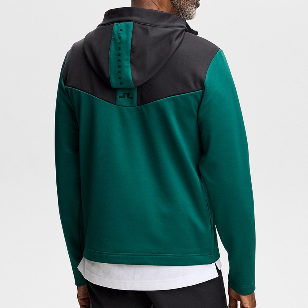 J.Lindeberg Golf Pullover - Maclean QZ Hoodie - Forest Biome AW26