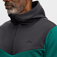 J.Lindeberg Golf Pullover - Maclean QZ Hoodie - Forest Biome AW26