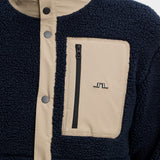 J.Lindeberg Golf Pullover - Marshall Fleece Hybrid - JL Navy AW26