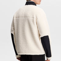 J.Lindeberg Golf Pullover - Marshall Fleece Hybrid - Tofu AW26