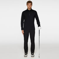 J.Lindeberg Golf Pullover - Olof Tech QZ Mid - Black AW25