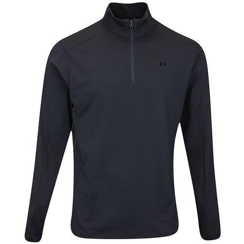 J.Lindeberg Golf Pullover - Olof Tech QZ Mid - Black AW25