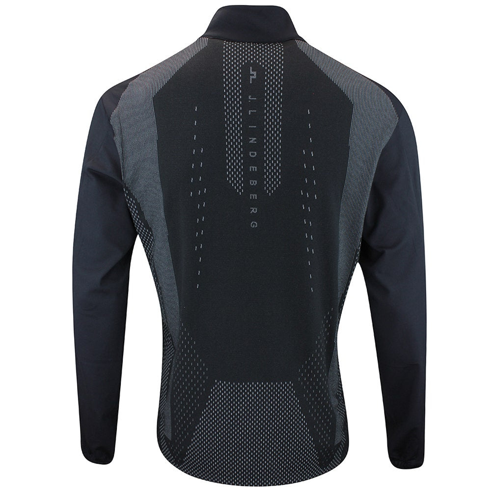 J.Lindeberg Golf Pullover - Olof Tech QZ Mid - Black AW25